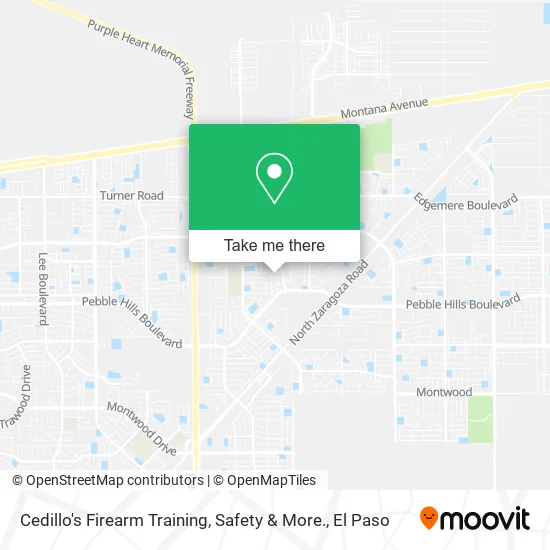Mapa de Cedillo's Firearm Training, Safety & More.