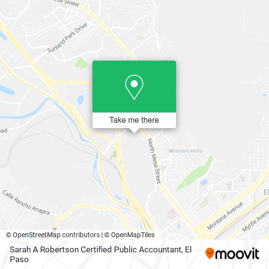Sarah A Robertson Certified Public Accountant map