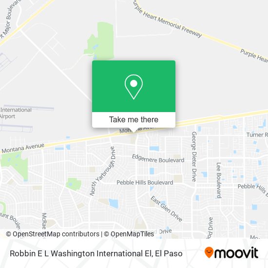 Robbin E L Washington International El map