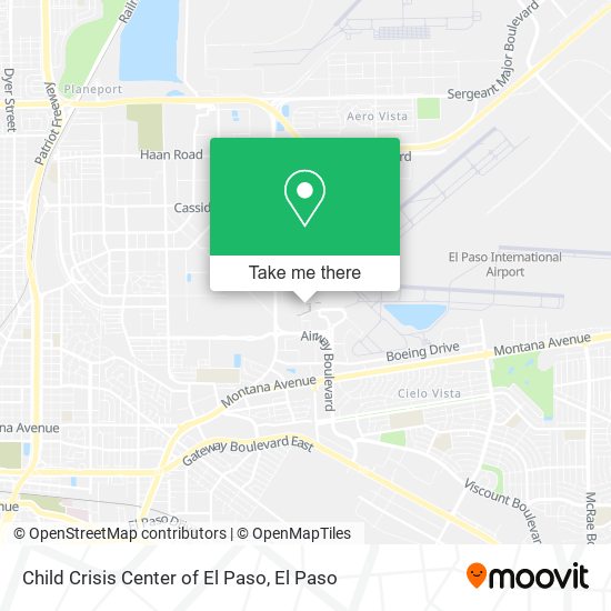 Mapa de Child Crisis Center of El Paso