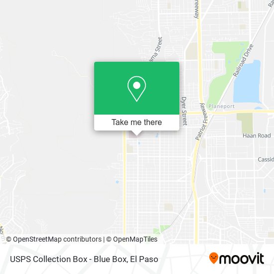 USPS Collection Box - Blue Box map