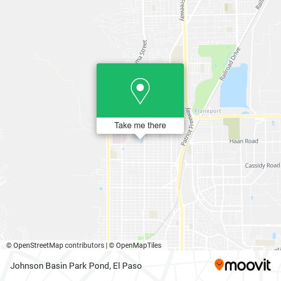 Johnson Basin Park Pond map