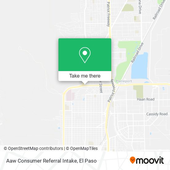 Mapa de Aaw Consumer Referral Intake