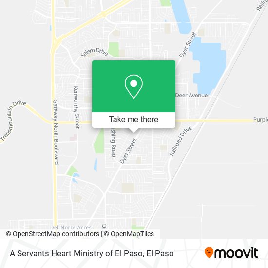 Mapa de A Servants Heart Ministry of El Paso