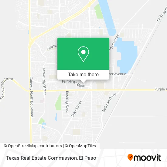 Mapa de Texas Real Estate Commission