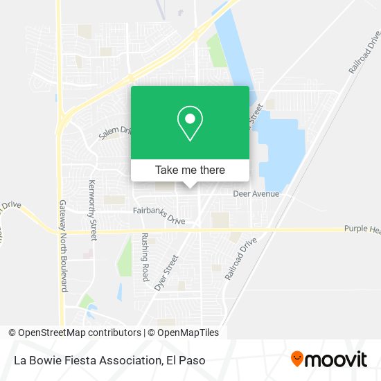 Mapa de La Bowie Fiesta Association