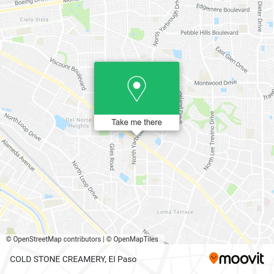 Mapa de COLD STONE CREAMERY