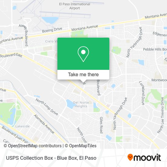 USPS Collection Box - Blue Box map