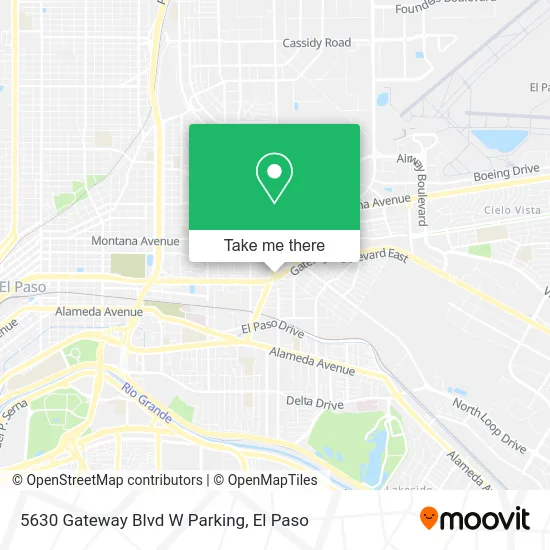 Mapa de 5630 Gateway Blvd W Parking