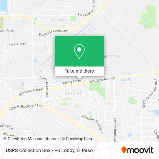 USPS Collection Box - Po Lobby map