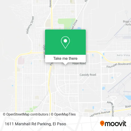 Mapa de 1611 Marshall Rd Parking