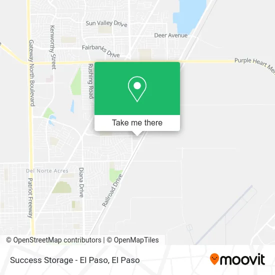 Success Storage - El Paso map