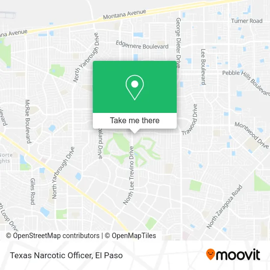 Mapa de Texas Narcotic Officer