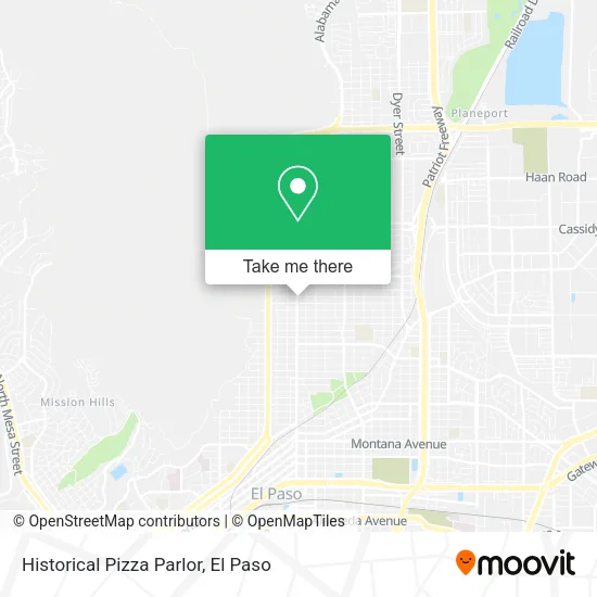 Historical Pizza Parlor map