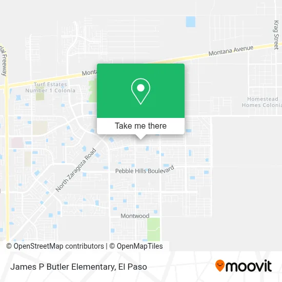 James P Butler Elementary map