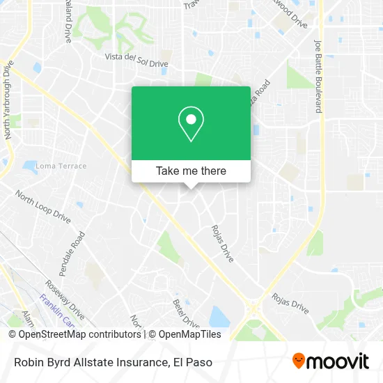 Robin Byrd Allstate Insurance map