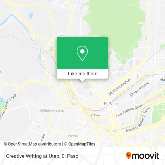 Creative Writing at Utep map
