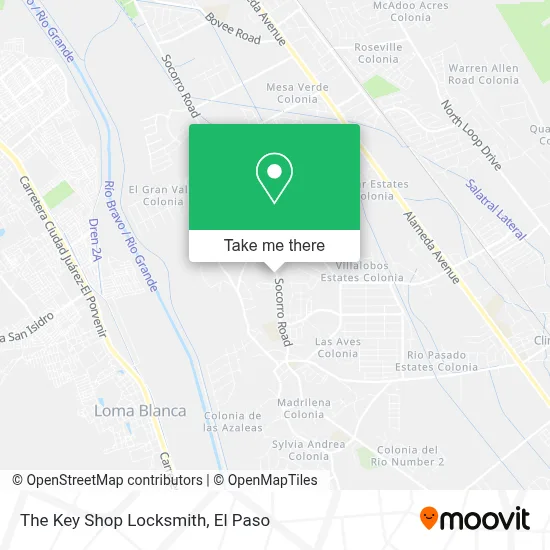 The Key Shop Locksmith map