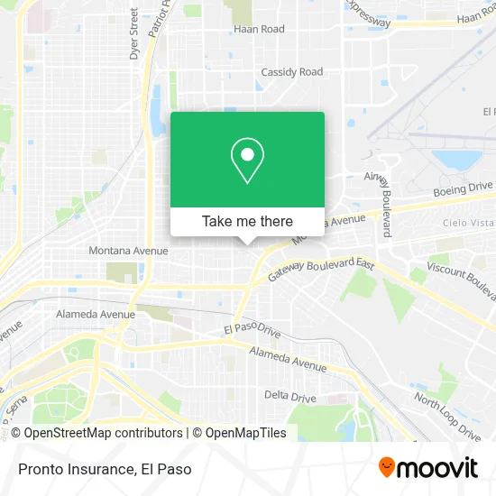 Pronto Insurance map
