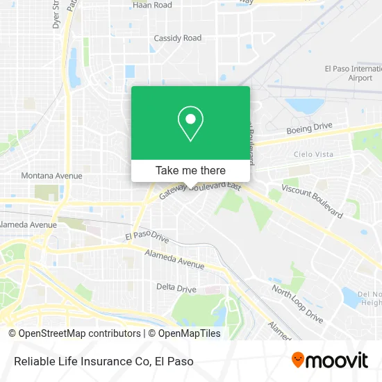 Reliable Life Insurance Co map