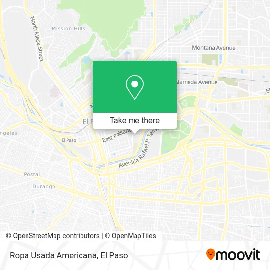 Ropa Usada Americana map