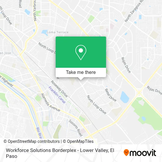 Workforce Solutions Borderplex - Lower Valley map