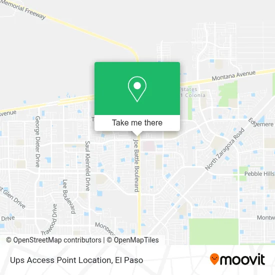 Ups Access Point Location map