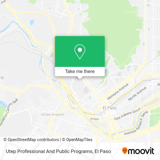 Utep Professional And Public Programs map