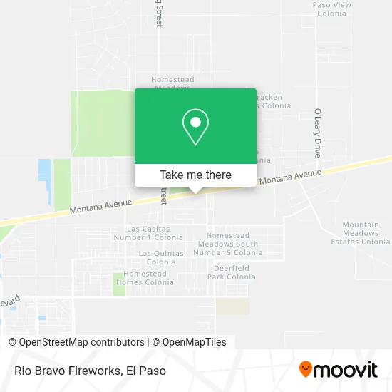 Rio Bravo Fireworks map