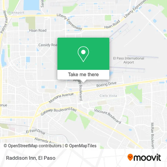 Raddison Inn map