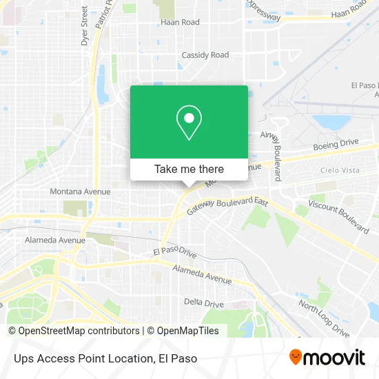 Ups Access Point Location map