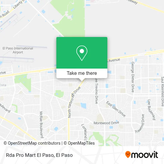Rda Pro Mart El Paso map