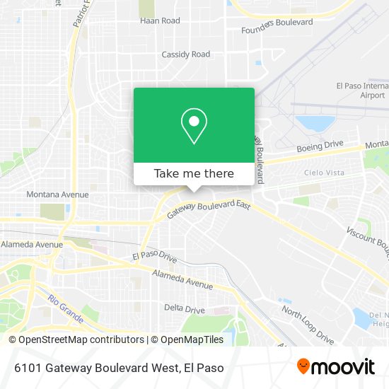 Mapa de 6101 Gateway Boulevard West