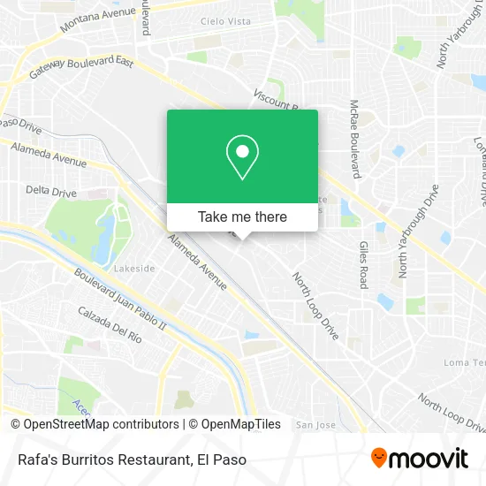 Rafa's Burritos Restaurant map
