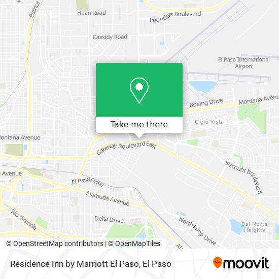 Mapa de Residence Inn by Marriott El Paso