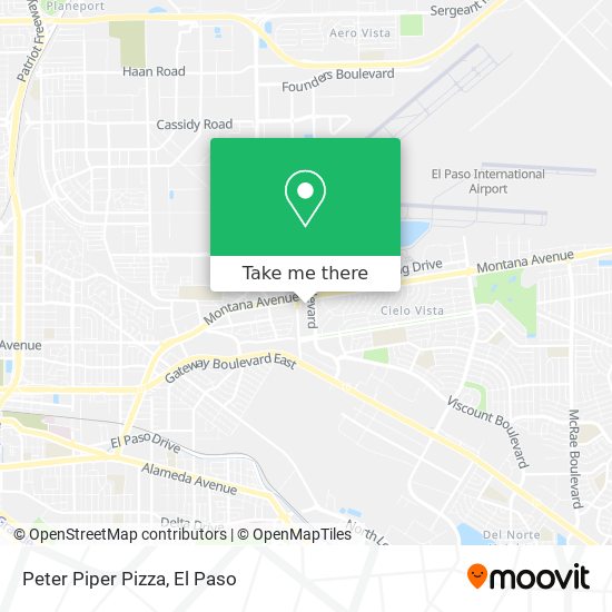 Peter Piper Pizza map