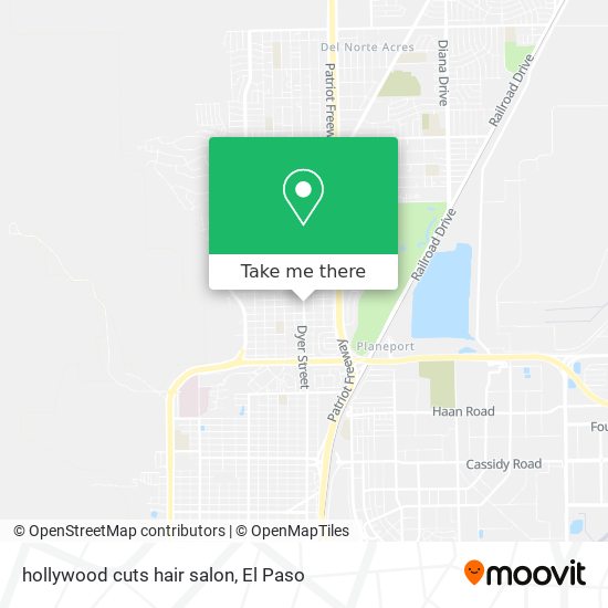 Mapa de hollywood cuts hair salon