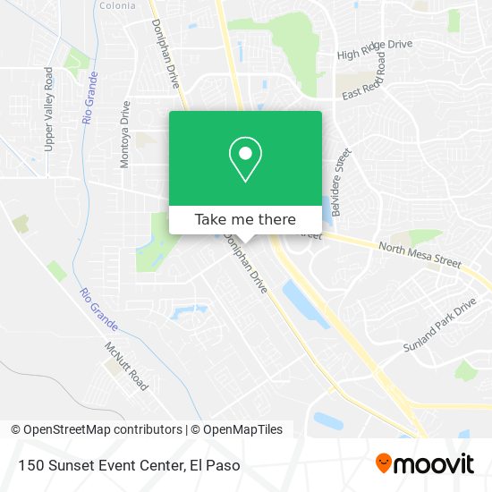 Mapa de 150 Sunset Event Center
