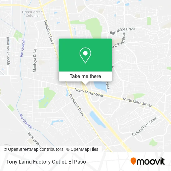 Tony Lama Factory Outlet map