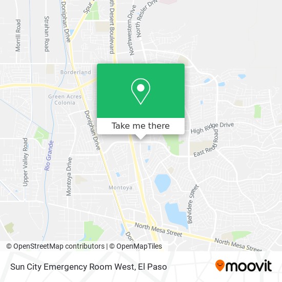 Sun City Emergency Room West map