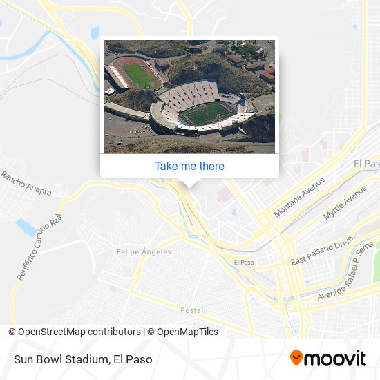 Mapa de Sun Bowl Stadium