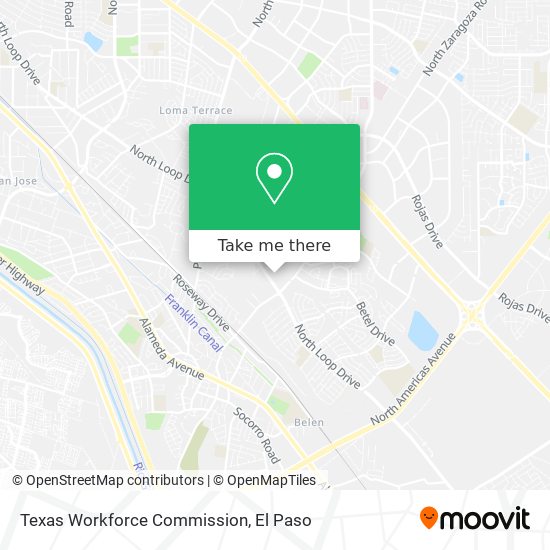 Texas Workforce Commission map