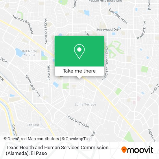 Mapa de Texas Health and Human Services Commission (Alameda)