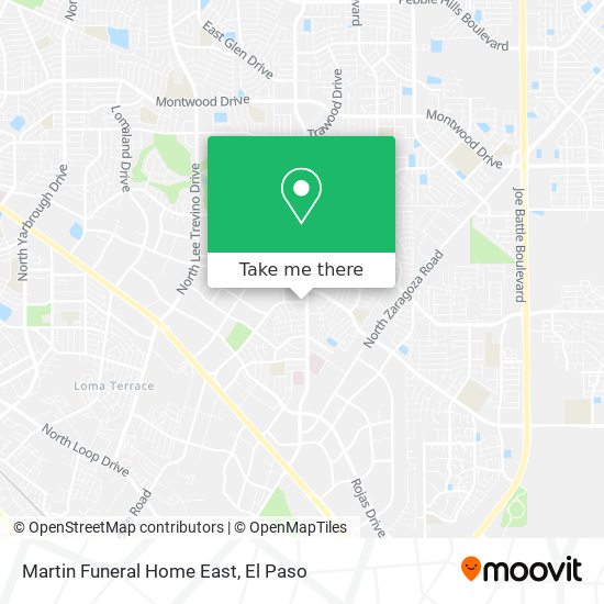 Martin Funeral Home East map