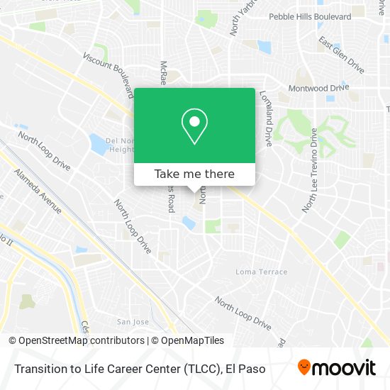 Transition to Life Career Center (TLCC) map