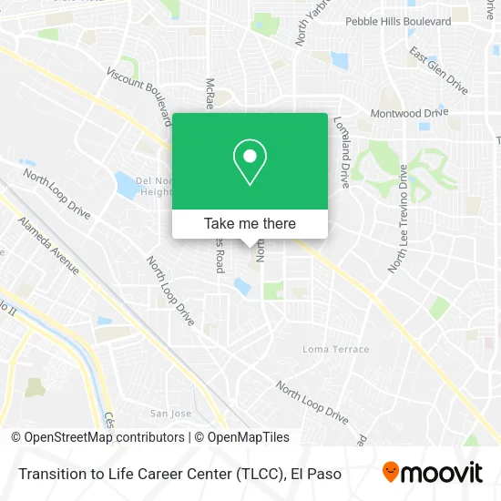 Transition to Life Career Center (TLCC) map