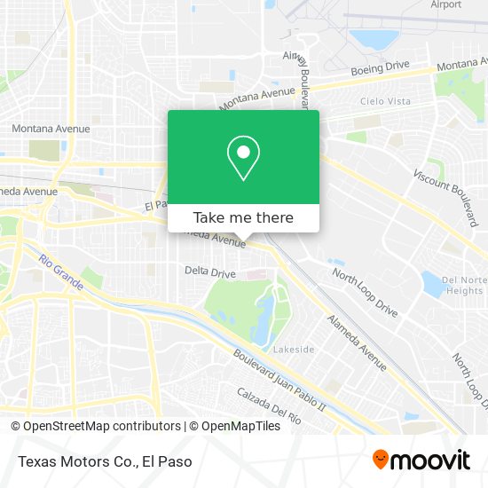 Texas Motors Co. map