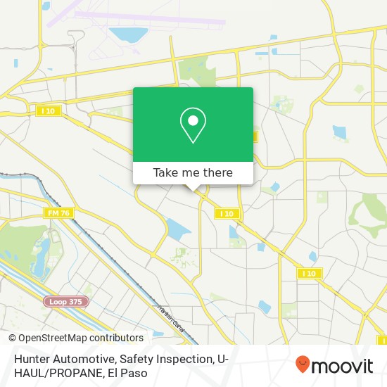 Hunter Automotive, Safety Inspection, U-HAUL / PROPANE map