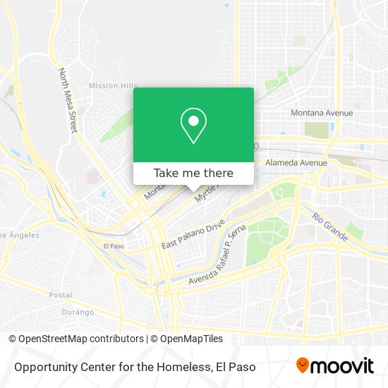 Opportunity Center for the Homeless map
