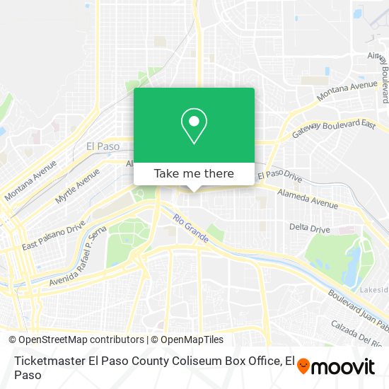 Mapa de Ticketmaster El Paso County Coliseum Box Office